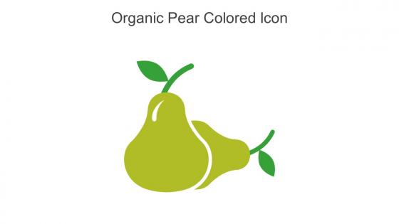 Organic Pear Colored Icon In Powerpoint Pptx Png And Editable Eps Format