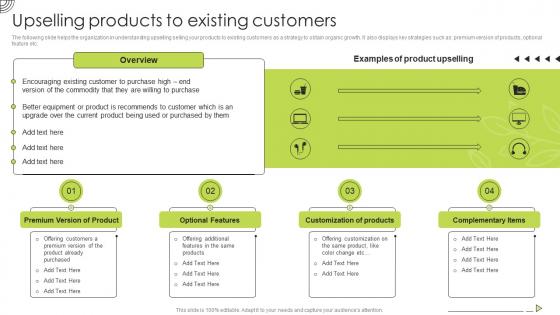 Organic Strategy To Help Business Upselling Products To Existing Customers