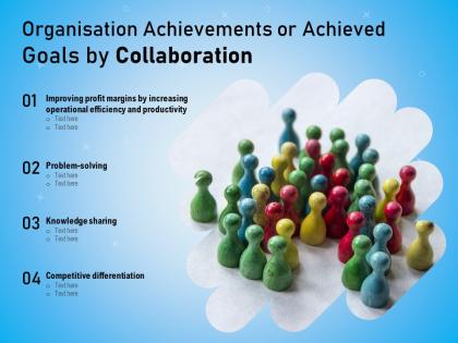 Organisation achievements or achieved goals by collaboration