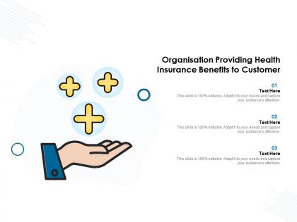 Organisation providing health insurance benefits to customer