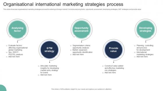 Organisational International Marketing Strategies Process
