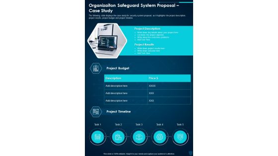 Organizaiton Safeguard System Proposal Case Study One Pager Sample Example Document