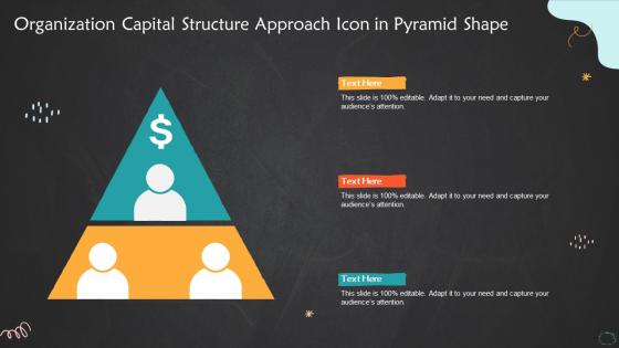 Organization Capital Structure Approach Icon In Pyramid Shape