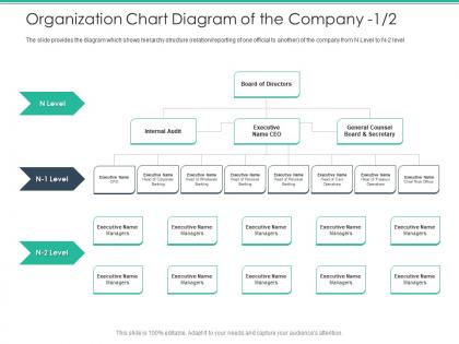 Organization chart diagram of the company audit spot market ppt guidelines