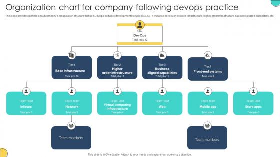 Organization Chart For Company Following Devops Practice Adopting Devops Lifecycle For Program
