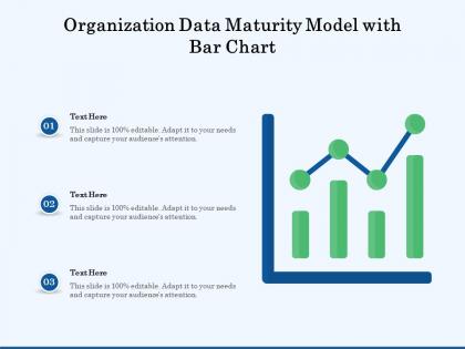 Organization data maturity model with bar chart
