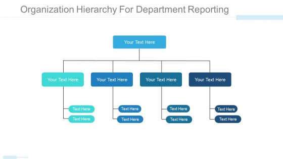 Organization hierarchy for department reporting powerpoint themes