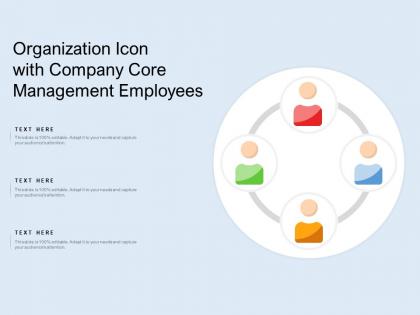 Organization icon with company core management employees