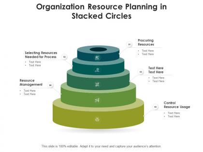 Organization resource planning in stacked circles