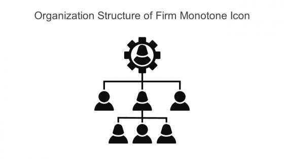Organization Structure Of Firm Monotone Icon In Powerpoint Pptx Png And Editable Eps Format