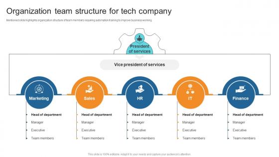 Organization Team Structure For Tech Company Business Process Automation To Streamline