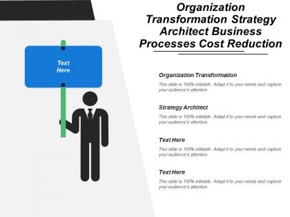 Organization transformation strategy architect business processes cost reduction