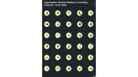 Organization Workers Wellness Coaching Proposal Icons Slide One Pager Sample Example Document