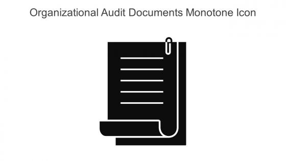 Organizational Audit Documents Monotone Icon In Powerpoint Pptx Png And Editable Eps Format