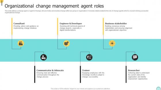 Organizational Change Management Agent Roles Changemakers Catalysts Organizational CM SS V