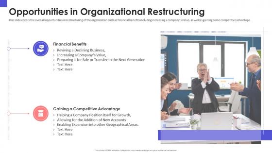 Organizational chart and business model restructuring opportunities in organizational restructuring
