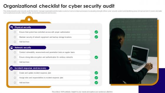 Organizational Checklist For Cyber Security Audit