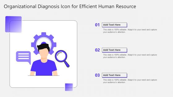 Organizational Diagnosis Icon For Efficient Human Resource