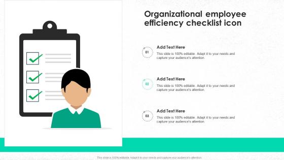 Organizational Employee Efficiency Checklist Icon