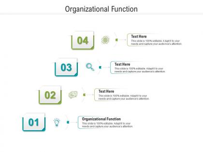 Organizational function ppt powerpoint presentation show design ideas cpb