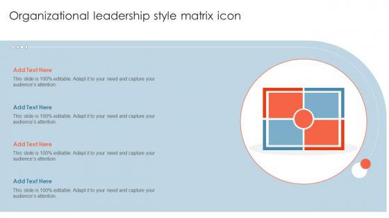 Organizational Leadership Style Matrix Icon