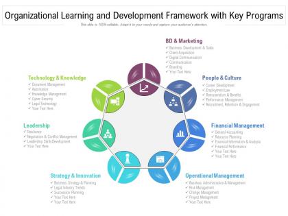 Organizational learning and development framework with key programs