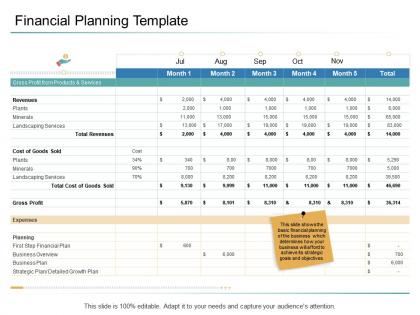Organizational management financial planning template ppt powerpoint elements