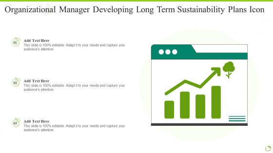 Organizational Manager Developing Long Term Sustainability Plans Icon
