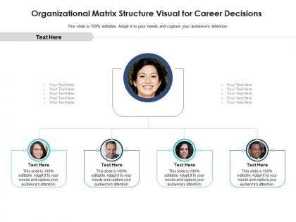 Organizational matrix structure visual for career decisions infographic template