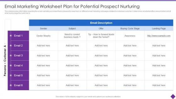 Organizational Problem Solving Tool Email Marketing Worksheet Plan Potential Prospect
