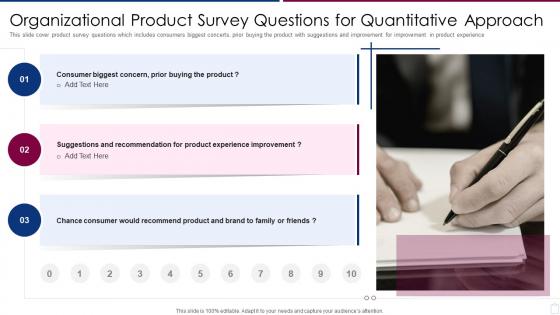Organizational Product Survey Questions For Quantitative Approach