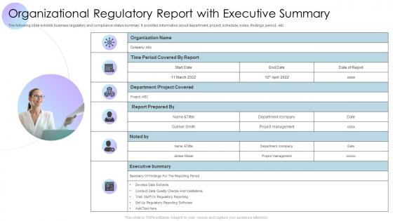Organizational Regulatory Report With Executive Summary