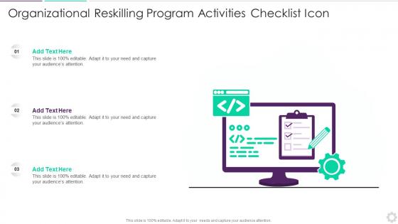 Organizational Reskilling Program Activities Checklist Icon