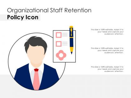Organizational staff retention policy icon