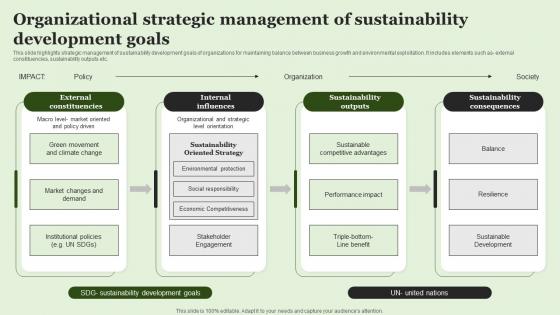 Organizational Strategic Management Of Sustainability Development Goals
