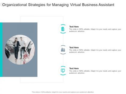Organizational strategies for managing virtual business assistant infographic template