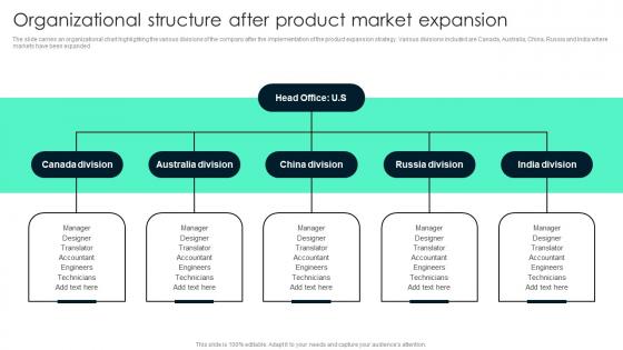 Organizational Structure After Key Steps Involved In Global Product Expansion
