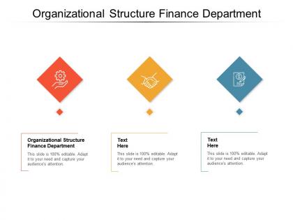 Organizational structure finance department ppt powerpoint presentation portfolio elements cpb