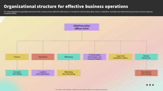 Organizational Structure For Effective Business International Trade Business Plan BP SS