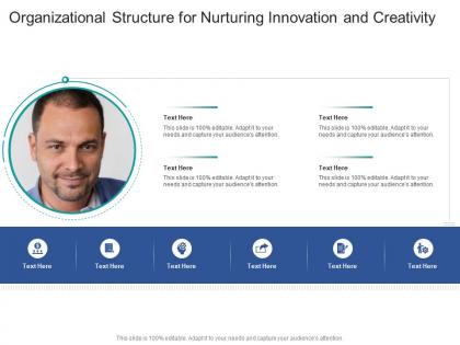 Organizational structure for nurturing innovation and creativity infographic template