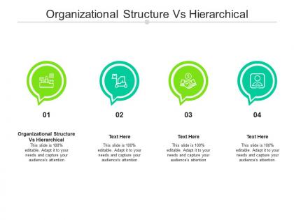 Organizational structure vs hierarchical ppt powerpoint presentation outline master slide cpb