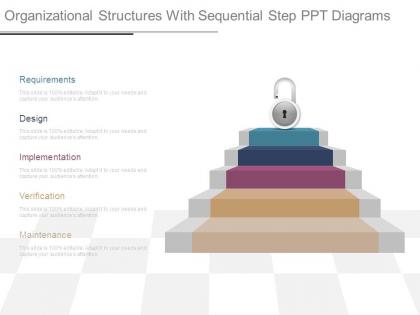 Organizational structures with sequential step ppt diagrams
