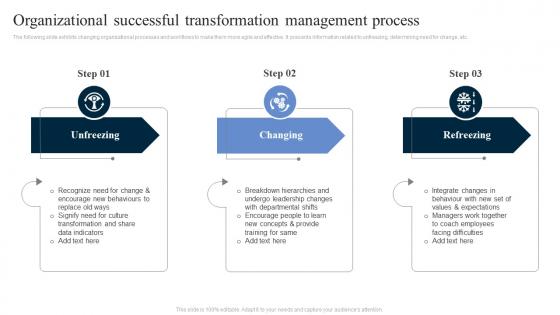 Organizational Successful Transformation Management Process