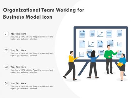 Organizational team working for business model icon