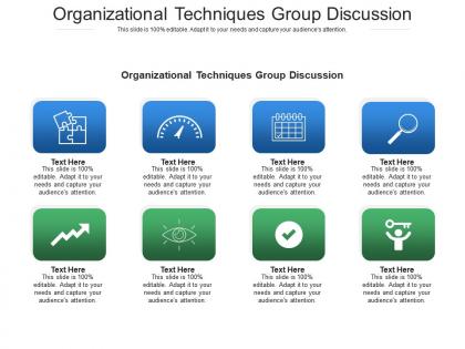 Organizational techniques group discussion ppt powerpoint presentation icon example cpb