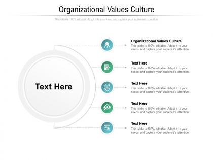 Organizational values culture ppt powerpoint presentation model pictures cpb