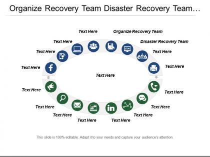Organize recovery team disaster recovery team release management business continuity