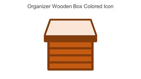 Organizer Wooden Box Colored Icon in powerpoint pptx png and editable eps format