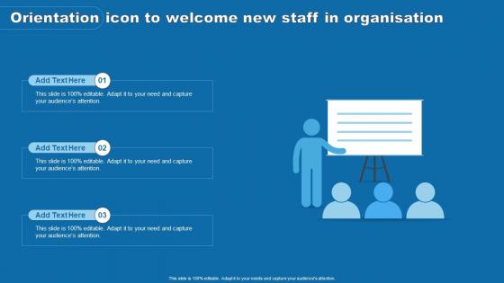 Orientation Icon To Welcome New Staff In Organisation
