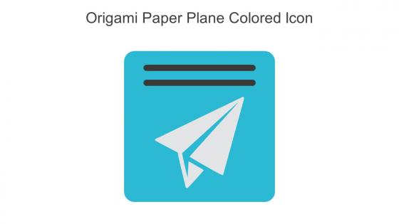 Origami Paper Plane Colored Icon In Powerpoint Pptx Png And Editable Eps Format